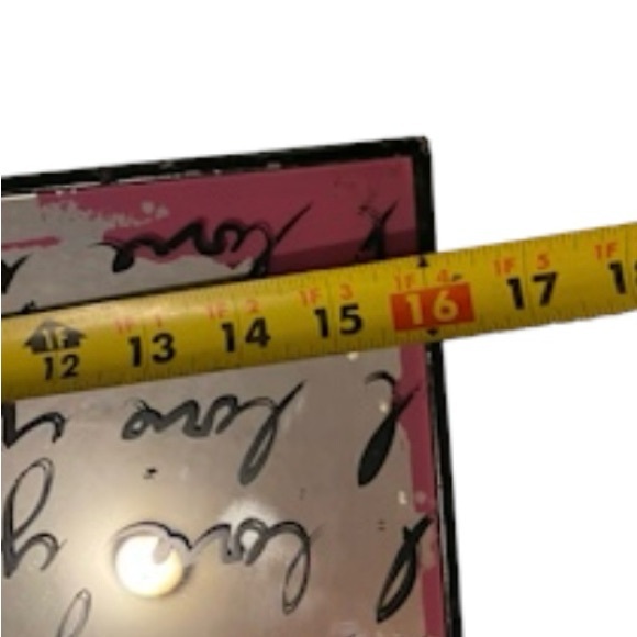16”x16”x1” inch all over print cursive I love you mirrors set of 2 VTG K-mart - Picture 3 of 6